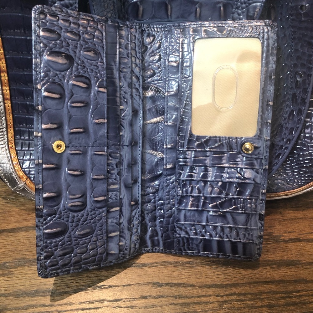 Brahmin medium Lena Andesite Lucca Tote/wallet - Picture 3 of 8